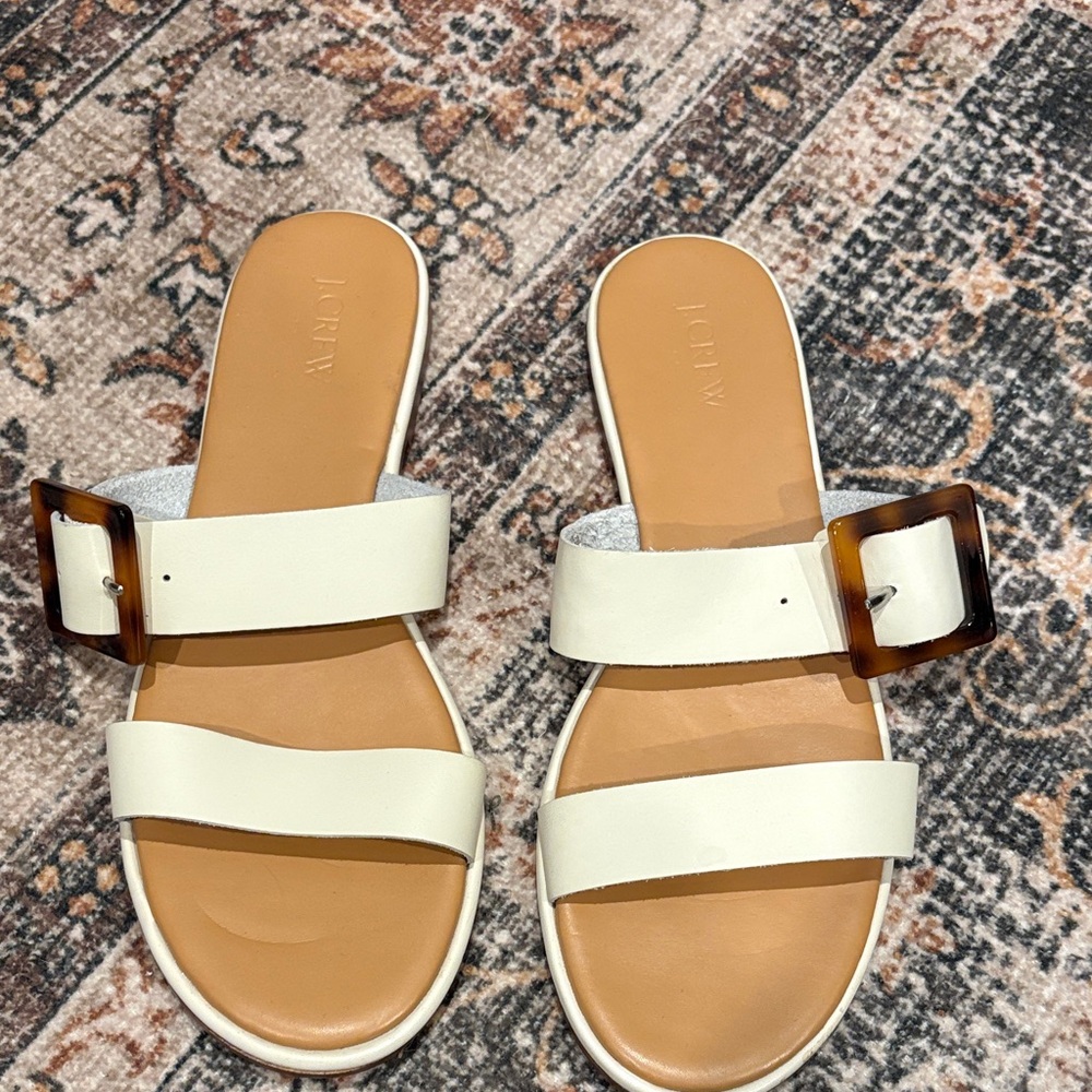 Women's Tan and Cream Sandals